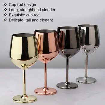  Paslanmaz Çelik Kadeh şampanya kadehi şarap bardağı Kokteyl Cam Yaratıcı Metal şarap bardağı Bar Restoran için