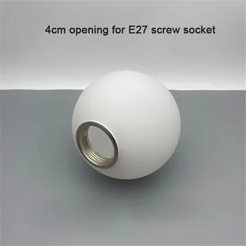  4cm açılış beyaz cam gölge değiştirme E27 vidalı soket D13cm D15cm cam abajur kapağı aydınlatma aksesuarı