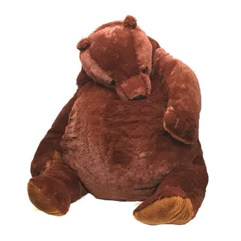  1 adet Dev 40/60/80/100cm Yumuşak Oyuncak Ayı peluş oyuncaklar Kahverengi Ayı Süper Büyük Sarılma Yastık Hayvan Yastık Çocuk doğum günü hediyesi