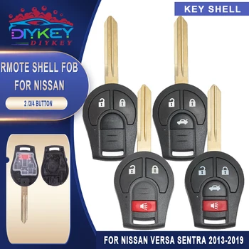  DIYKEY 2 Düğme / 3 Düğme / 4 düğmeli uzak Anahtar Kabuk Durumda Fob Nissan Küp Juke Sentra Versa Rogue NV200 NV1500