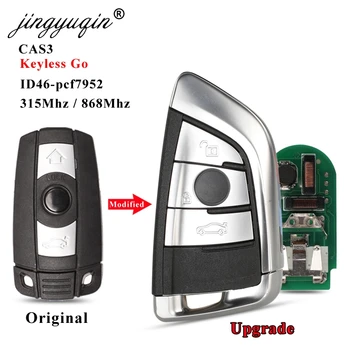  jingyuqin CAS3 Anahtarsız Gitmek Yükseltme Akıllı Uzaktan Anahtar BMW için 3/5/6 Serisi X5 X6 3 Düğme 315MHz / 868MHz PCF7952