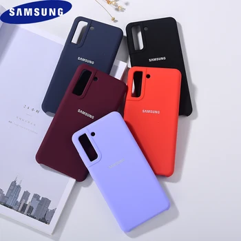  Orijinal Samsung Galaxy S21 FE İpeksi Sıvı Silikon Kapak Yumuşak Dokunmatik Arka Koruyucu Kabuk İçin S21 FE 5G Darbeye Dayanıklı Durumda ve Logo