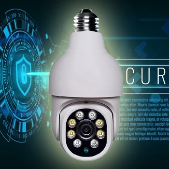  Harici wifi güvenlik kamerası Akıllı Ev Lambası 360 PTZ 4X Zoom Hareket Algılama Beyaz Renk Gece Görüş Odası Monitör LED Ycc365