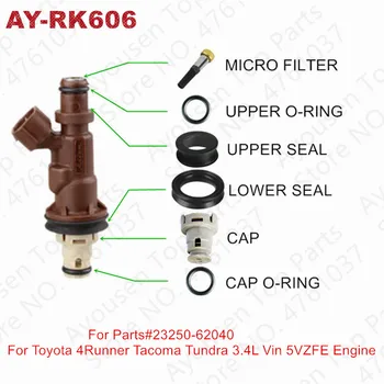  10 takım yakıt enjektörü Tamir Servis Kitleri İçin Toyota 4Runner Tacoma Tundra 3.4 l Enjeksiyon #23250-62040 (AY-RK606)