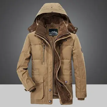  Yeni 2022 erkek Rahat Ceket Moda Kış Parkas Erkek Kürk Siper Kalın Palto ısıtmalı Ceketler Pamuk Sıcak Palto Uzun kollu