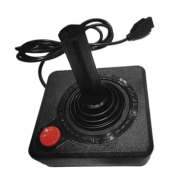  Oyun joystick denetleyicisi İçin Atari 2600 Başparmak Oyun Rocker Değiştirme 4 Yollu Kolu Tek Eylem Düğmesi Siyah Konsol Sistemi