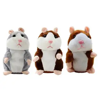  16 cm Talking Hamster Peluş Bebek Interaktif Oyuncak noel hediyesi İçin Çocuk Çocuk peluş oyuncaklar Ses Hamster