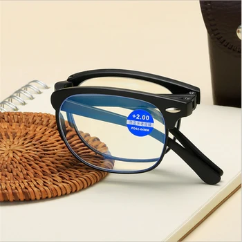  Kat Anti mavi ışık engelleme tırnak okuma gözlüğü kadın erkek kare çerçeve presbiyopik gözlük diyoptriden bilgisayar gözlük + 1.0 1.5