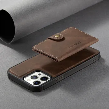 Manyetik Deri Cüzdan Flip Case iPhone 14 13 12 Pro Max 11 X XR XS 7 8 Artı Durumda Kart Tutucu 2 İN 1 Çıkarılabilir Arka Kapak