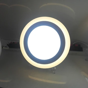  LED panel aydınlatma 6W 9W 16W 24W 3 Model Mavi Sıcak Beyaz Çift Renkli Tavan Gömme DownLamp Kapalı ışıklar için